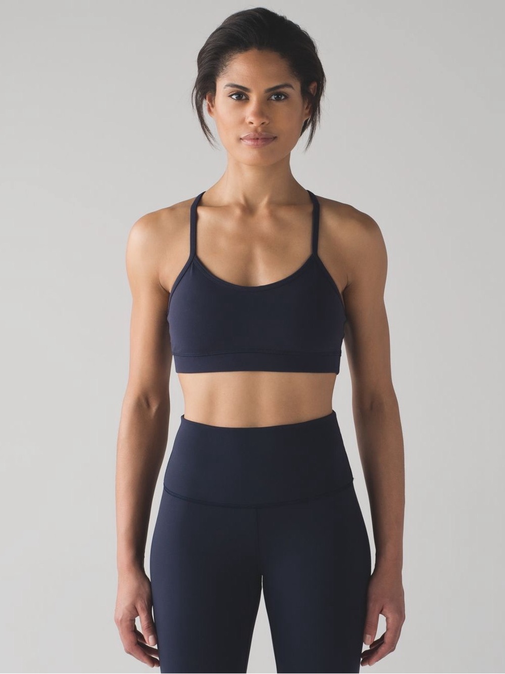 LULULEMON flow Y bra IV blue size 8